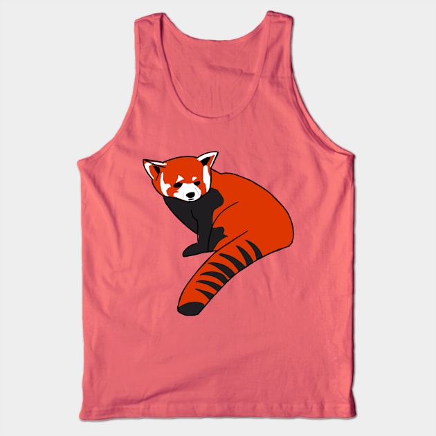 Minimum Effort Red Panda Tank Top by AMCArts